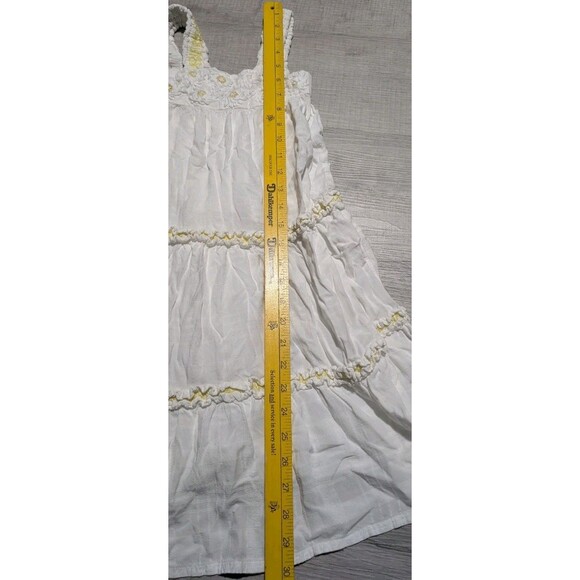 Tartine et Chocolat Paris Sleeveless Dress Girls Size 6 A White Sundress Floral - Picture 9 of 9